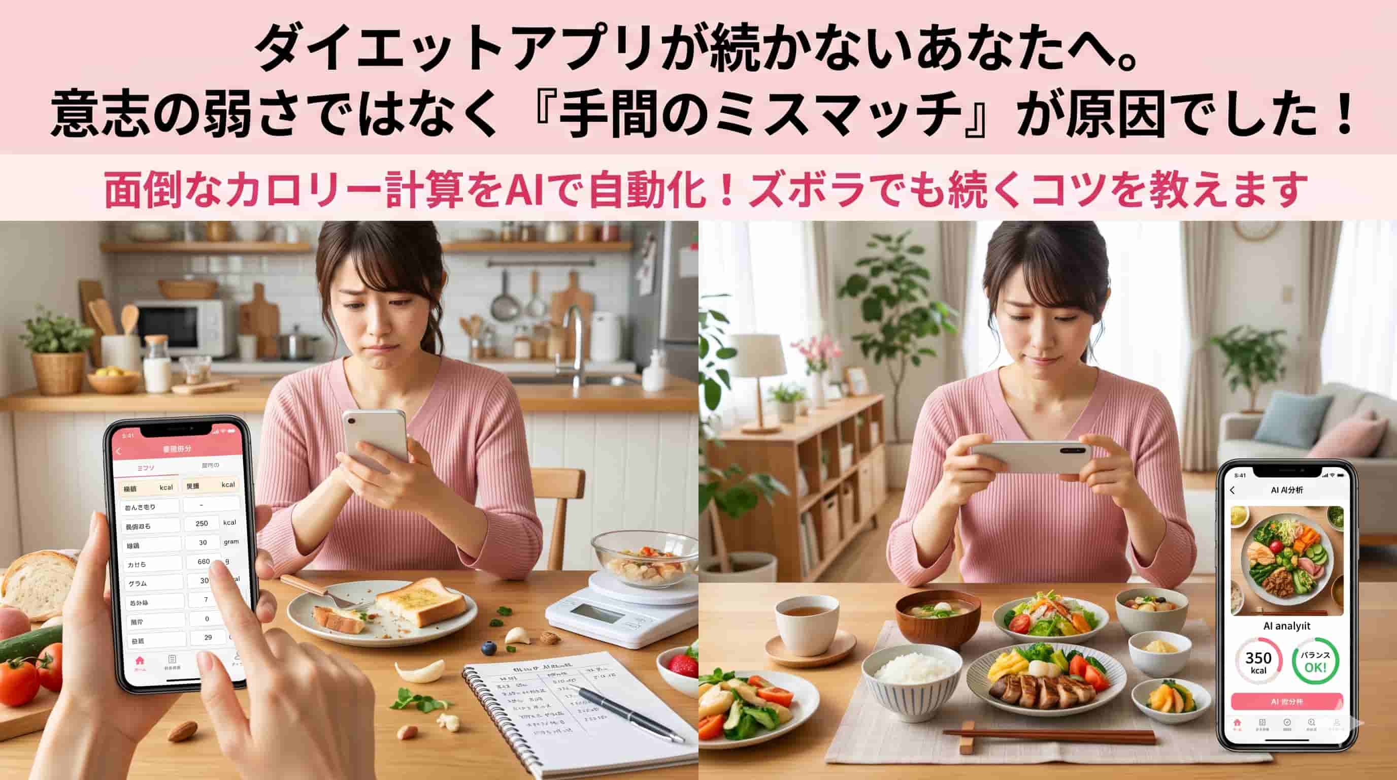 ダイエットアプリ続かないのは意志の弱さじゃない！原因と対策