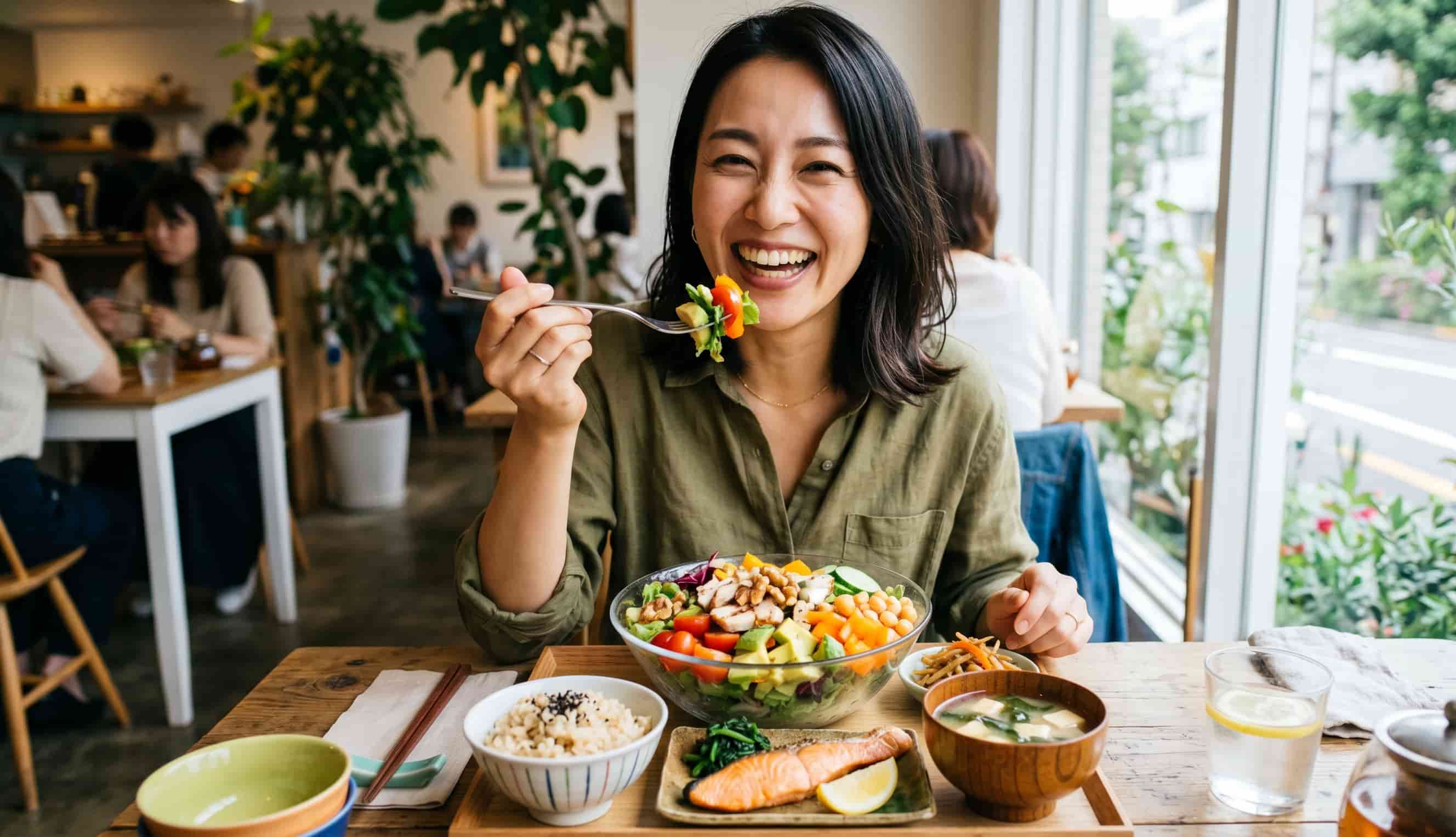 チョンプスで正しい食生活を送っている女性イメージ画